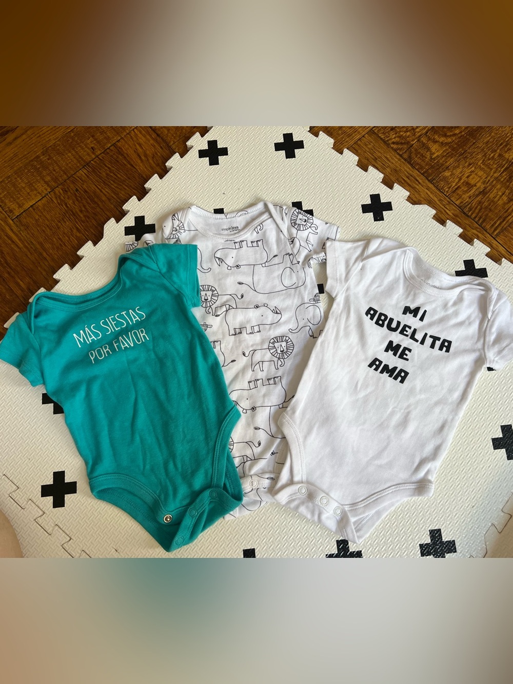 Set of 3 Onesies with Spanish Phrases - 3M